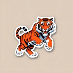 Fototapeta premium Majestic Tiger 3D Sticker Design