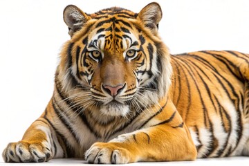 Naklejka premium Beautiful tiger - isolated on white background