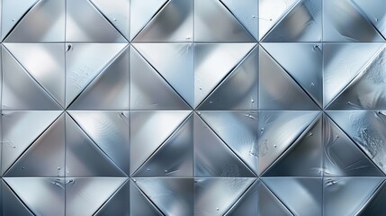 Abstract geometric pattern of silver triangles.  Modern, minimalist background.