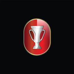 Champion trophy badge template design concept
