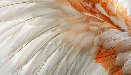 Obraz premium Feathers are the soft, delicate texture of avian grace: Depict a close-up of feathers, with their soft and delicate texture symbolizing grace and lightness