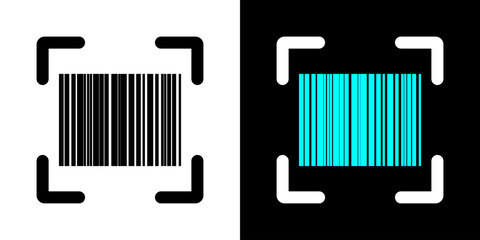 Fake Barcode scan icon collection for web, ui, mobile apps. Barcode scanning sign symbol.