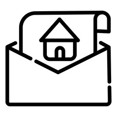Obraz premium email outline icon