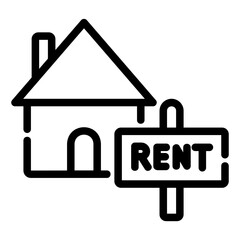 rent outline icon