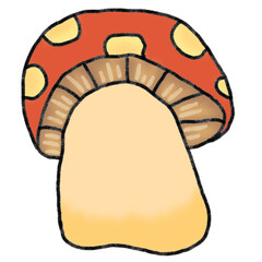 Mushroom cartoon doodle