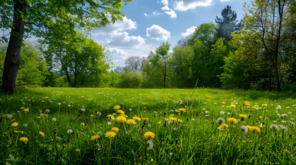 spring flower with tree background