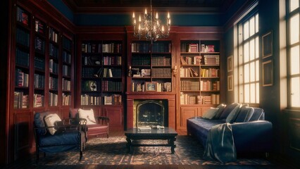 library with books
