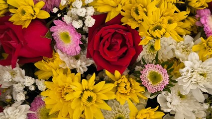 Many types of flowers for background