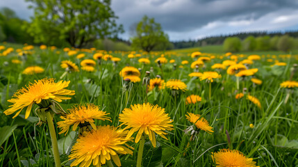 spring flower with tree background