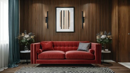 Fototapeta premium living room interior with sofa