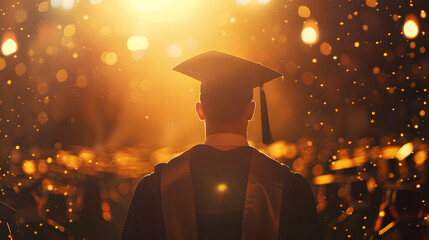 graduation ceremony university college graduate inspiring emotional cap gown crowded background achievement celebration pride accomplishment hope future education students success celebrate job search