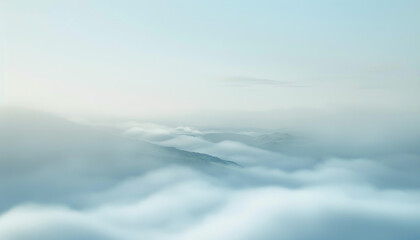 Obraz premium Distance is the fog that clouds love's clarity: Picture a foggy landscape with obscured vision, symbolizing how distance can cloud the clarity of love