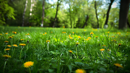 spring flower with tree background