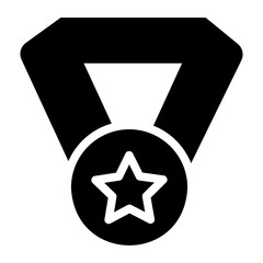 medal glyph icon