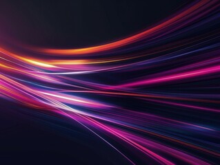 Neon Light Trails: Vibrant Abstract Background, Dynamic Light Streaks, Futuristic Neon Glow, Colorful Digital Art, Energetic Flow, High-Speed Light Movement, Modern Visual Aesthetics