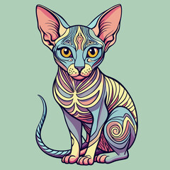 illustration of a cartoon cat