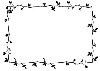 シンプルなリーフ枠　