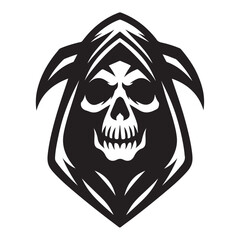 A horror grim death skull monster ghost reaper illustration