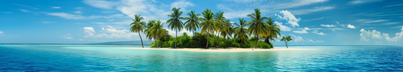 tropical island in the ocean