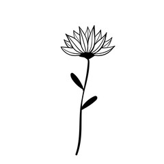 Hand drawn simple flower outline