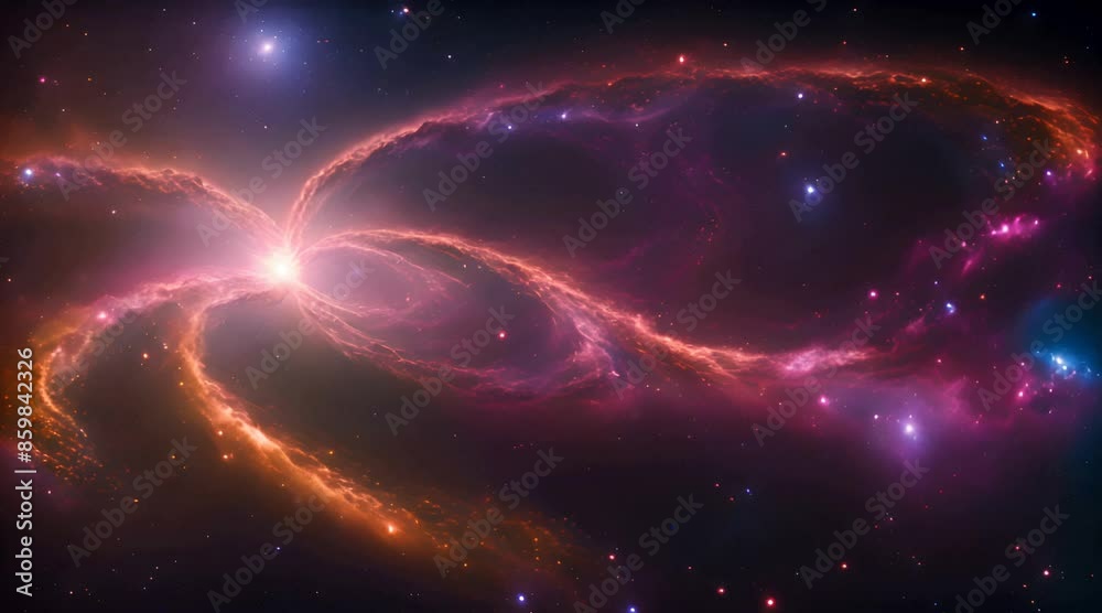 Wall mural outer space. galaxy and nebula. abstract space background. endless universe with stars and galaxies 