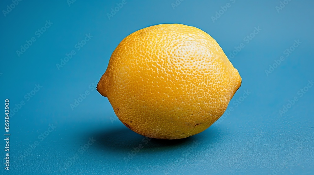 Sticker A yellow lemon on a blue background.