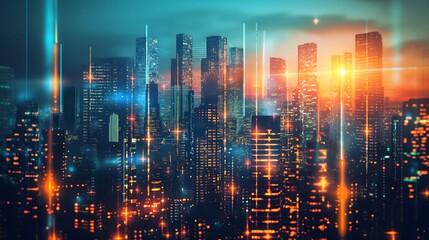 Fototapeta premium abstract background with lights