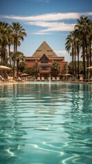 Fototapeta premium tropical resort swimming pool