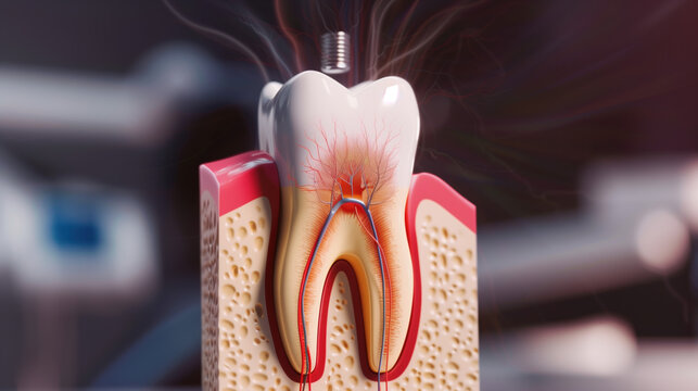 Dental Emergency: Illuminated Abscessed Tooth with Intense Throbbing Aches