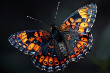A Close-up of a Vibrant Butterfly with Intricate Patterns