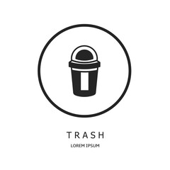 Logo vector design for business. Trash logos.