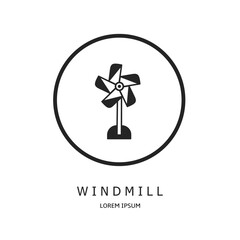 Logo vector design for business. Windmill logos.