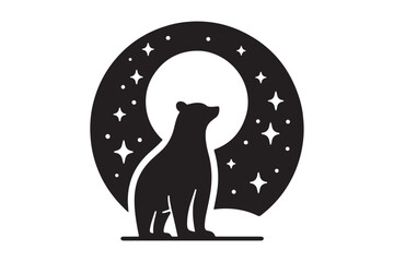 Bear voctor silhouette illustration 02