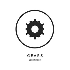 Logo vector design for business. Gears logos.