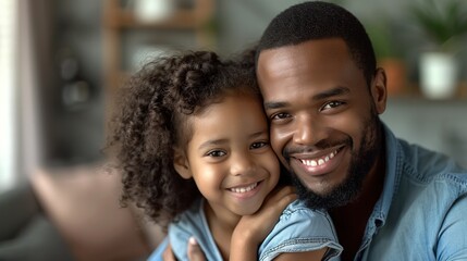 Fototapeta premium Father and daughter hug isolate on transparency