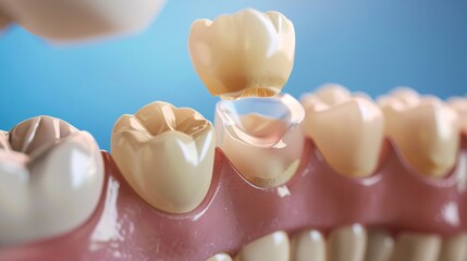Periostitis tooth - Lump on Gum Above Tooth. Dental 3D illustration
