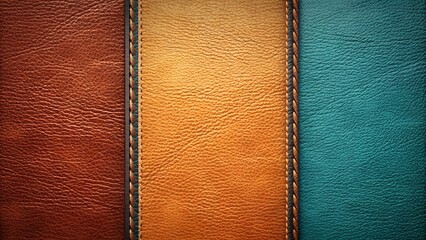 Fototapeta premium Leather Texture Background in Three Colors