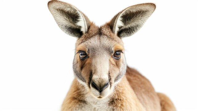 The isolate photo of Graceful Kangaroo in Motion