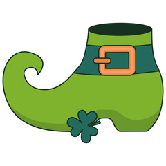 Illustration of Happy St. Patrick's Day. Isolated on White Background.