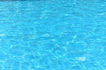 surface of blue swimming pool, freshness water background