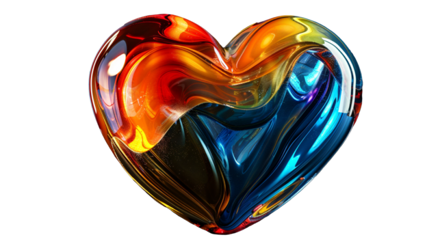 カラフルなハートマーク