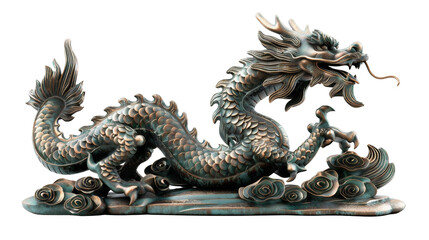 Obraz premium 龍の彫刻、干支、PNG