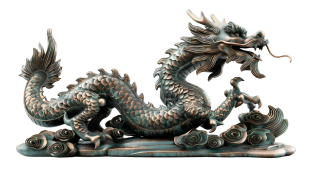 龍の彫刻、干支、PNG