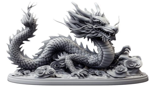 龍の彫刻、干支、PNG