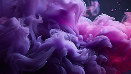 Fototapeta premium Ethereal Purple Flow: A Detailed Abstract Symphony color-flash-abstract-creative-flowing-smooth-detailed-smoked-purple-background-high-detailed-macro