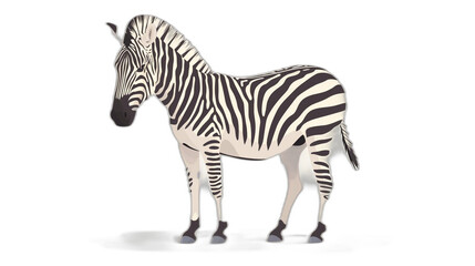 Fototapeta premium Zebra. flat website design illustration. White background.
