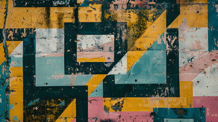 Fototapeta premium 3D square background illustration