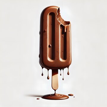 Ice Pop on a Stick Illustration on a White Background