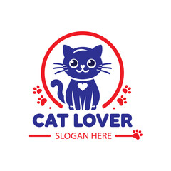 Cat logo and t-shirt design, any brand design, vector illustration file.