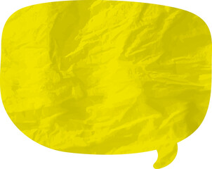 old grunge paper speech bubble, wrinkled element